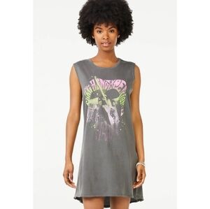 Jimi Hendrix Gray Sleeveless Cotton T-Shirt Band Dress Size Medium